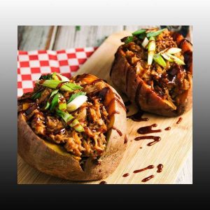 Pulled Pork Stuffed Sweet Potatoes - Healthy Recipe!